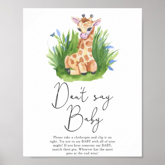 Giraffe - Don't say baby Poster (Front)