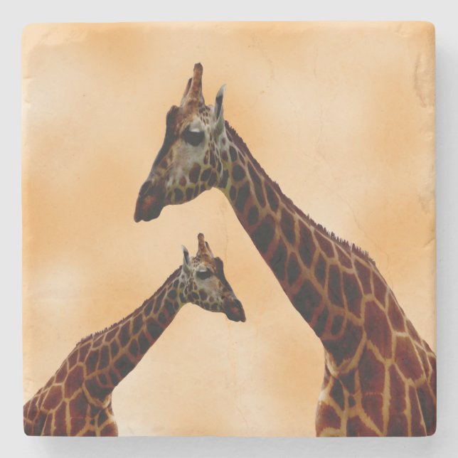 Giraffe Double Trouble,   Stone Coaster (Front)