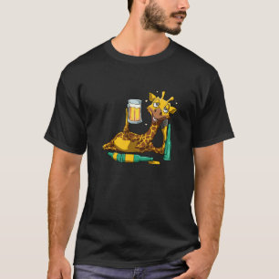 Giraffe drinking Beer T-Shirt