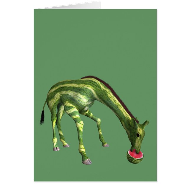 Giraffe Eating Watermelon (Front)