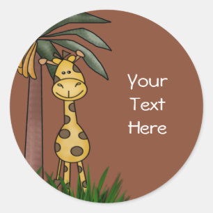 Giraffe envelope Seals and Stickers