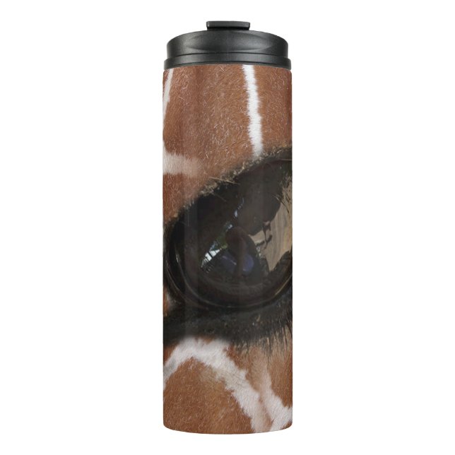 Giraffe Eye Close-Up  Thermal Tumbler (Front)
