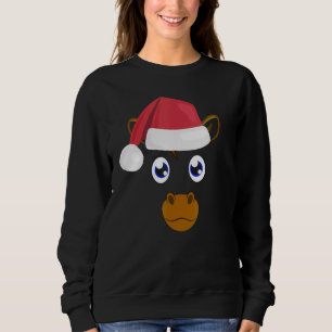 Giraffe Face Graphic Christmas Giraffe Face Costum Sweatshirt