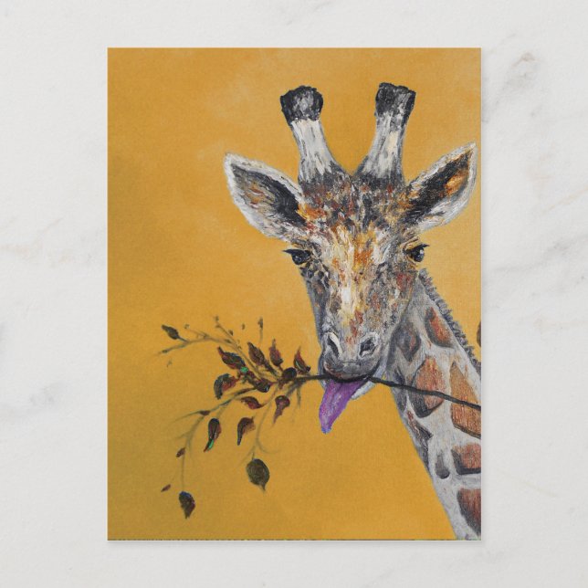 Giraffe Face Painting Postcard (Front)