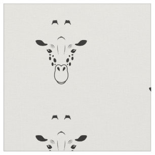 Giraffe Face Silhouette Fabric