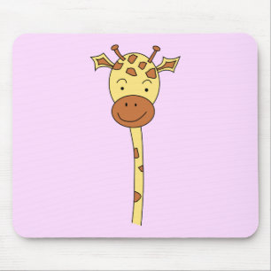Giraffe Facing Forwards. Cartoon. Mouse Pad