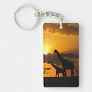 Giraffe Family 2 Key Ring