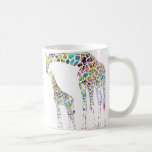 Giraffe family coffee mug<br><div class="desc">Giraffe family, mother and baby giraffe, watercolor art</div>