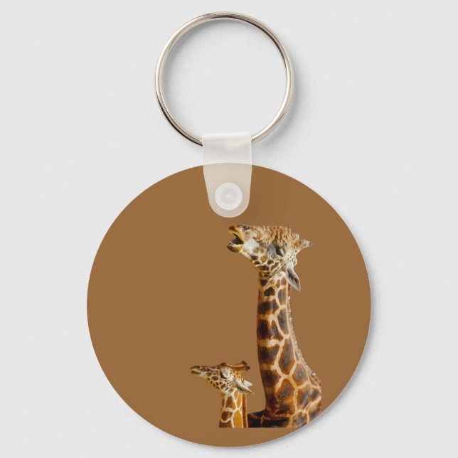 Giraffe Family Gift Key Ring (Front)
