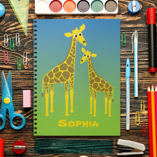 Giraffe family notebook