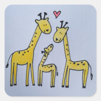 Giraffe Family sticker