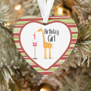 giraffe first birthday ornament