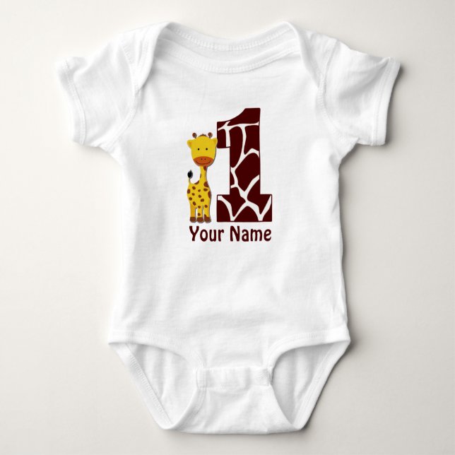 Giraffe First BIrthday Shirt (Front)