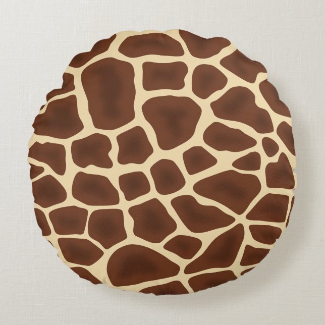 Giraffe Flare Pressure Round Cushion (Front)