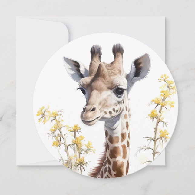 Giraffe Flat Card (Front)