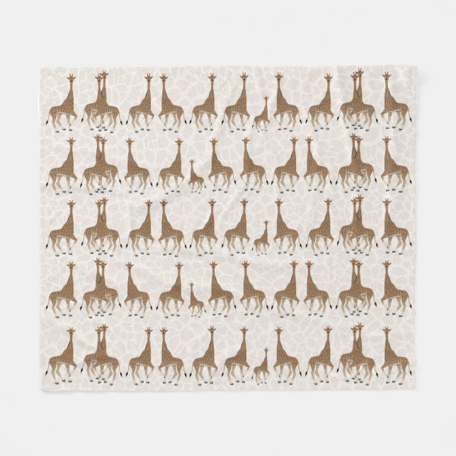 Giraffe Fleece Blanket (Front (Horizontal))