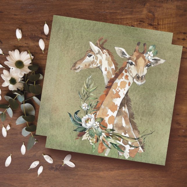 Giraffe Floral Card (Creator Uploaded)