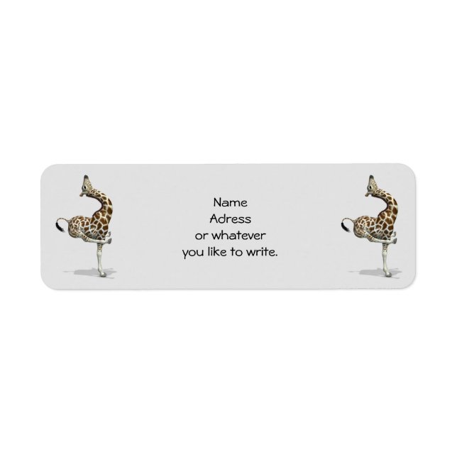Giraffe Fooling Around Return Address Label (Front)