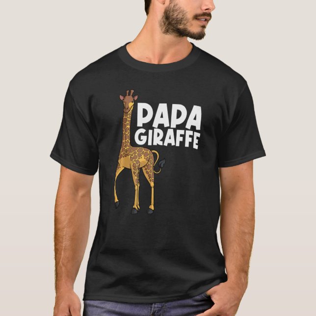 Giraffe For Dad Grandpa Men Giraffe Animal T-Shirt (Front)
