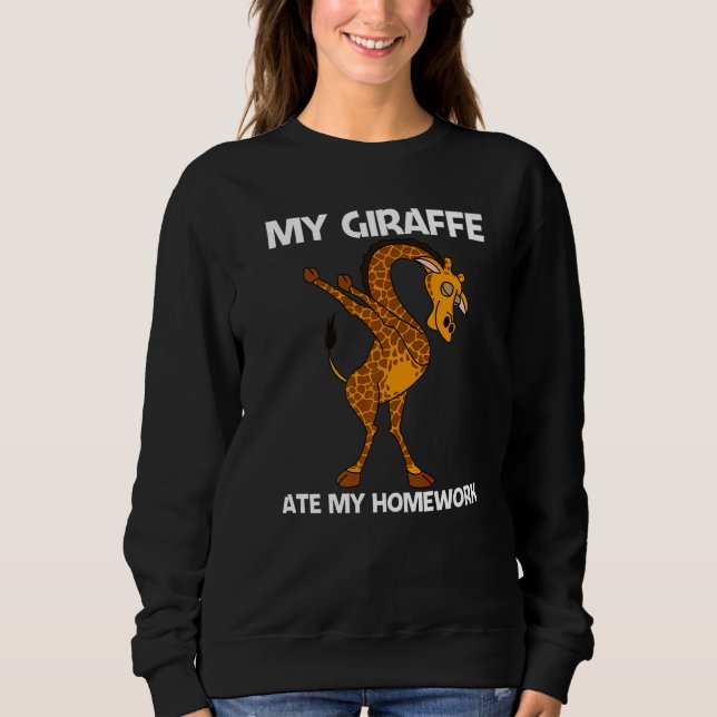 Giraffe For Kids Boys Safari Wild Zoo Animal Sweatshirt (Front)
