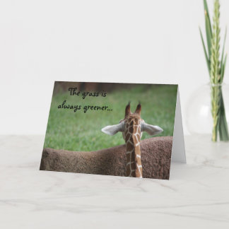 Giraffe friendship card