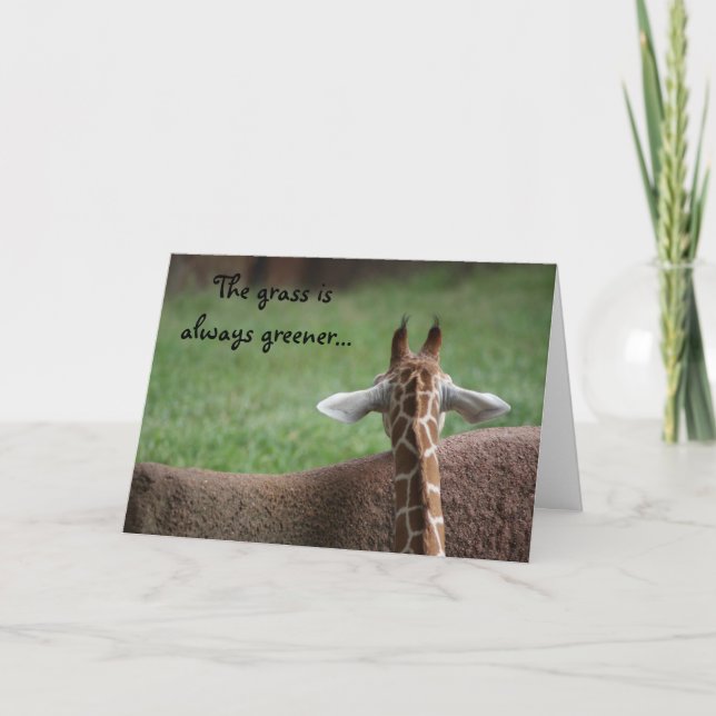 Giraffe friendship card (Front)