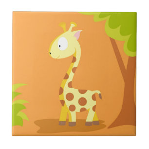 Giraffe from my world animals serie ceramic tile