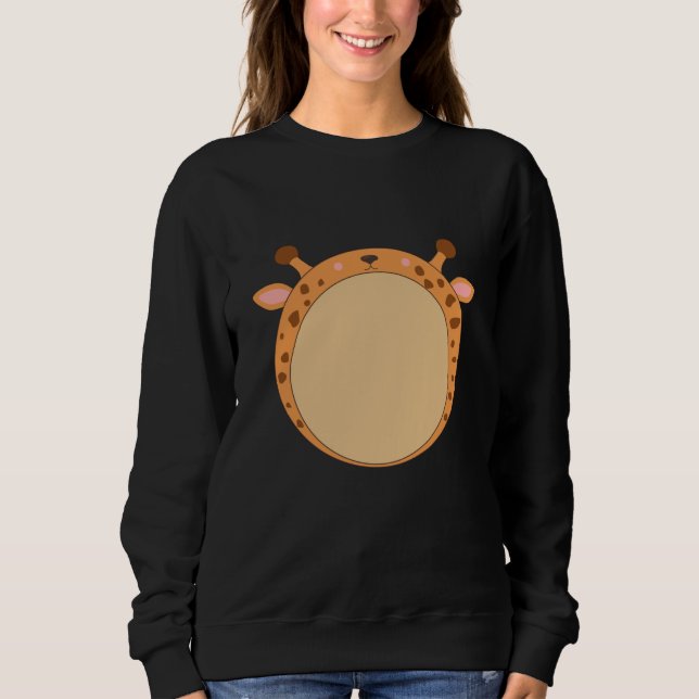 Giraffe Funny Zoo Animals Round Giraffes Sweatshirt (Front)