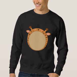 Giraffe Funny Zoo Animals Round Giraffes Sweatshirt