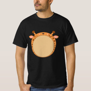 Giraffe Funny Zoo Animals Round Giraffes T-Shirt