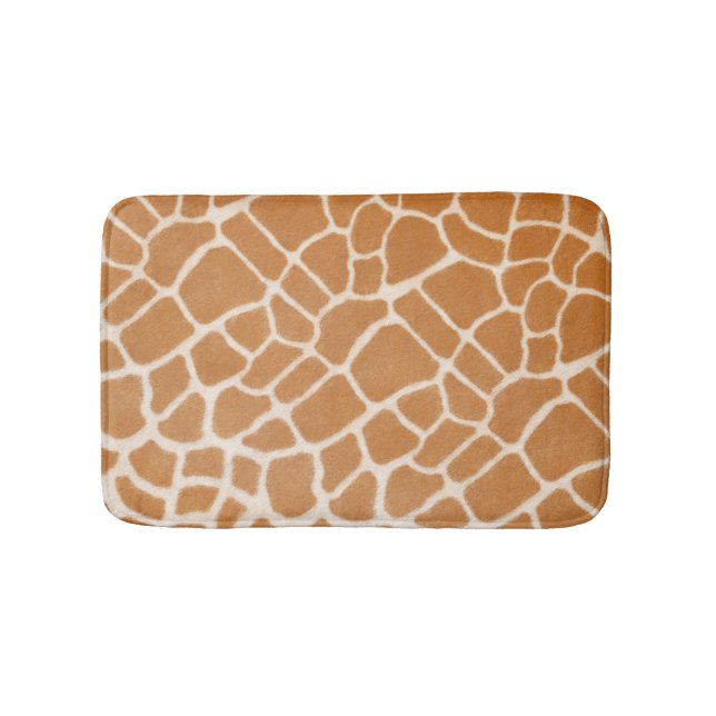 Giraffe Fur Exotic Animal Print Bath Mat (Front)