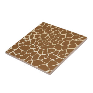 Giraffe Fur Pattern Print Ceramic Tile