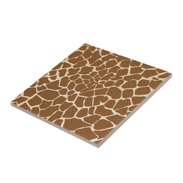 Giraffe Fur Pattern Print Ceramic Tile (Side)