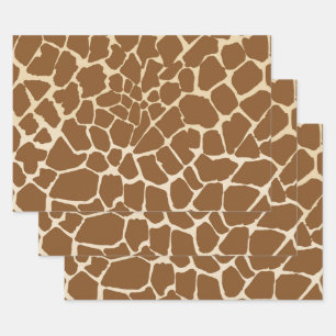 Giraffe Fur Pattern Print  Wrapping Paper Sheet