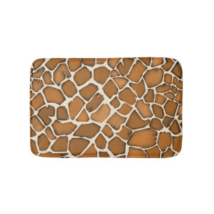 Giraffe Fur Patterned Print  Bath Mat
