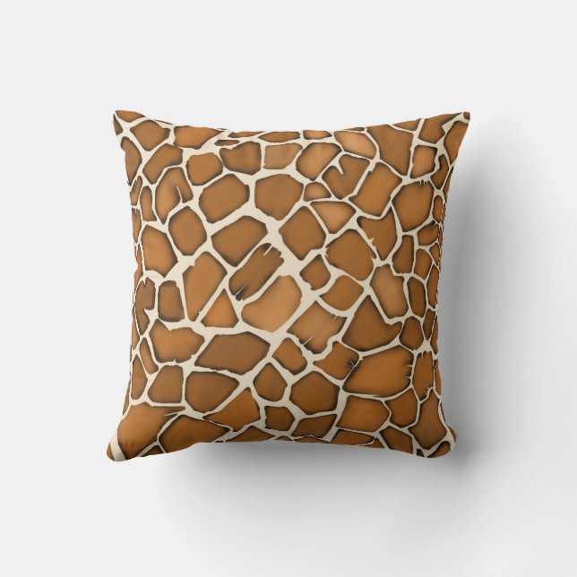 Giraffe Fur Patterned Print  Cushion (Back)
