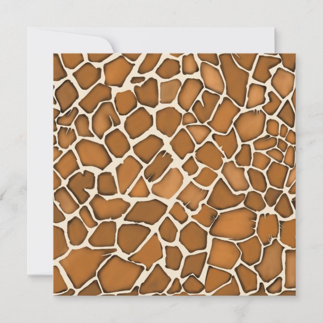 Giraffe Fur Patterned Print  Holiday Card (Front)