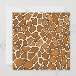 Giraffe Fur Patterned Print  Holiday Card