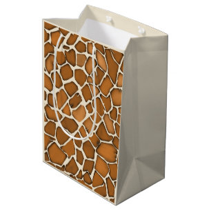 Giraffe Fur Patterned Print Medium Gift Bag