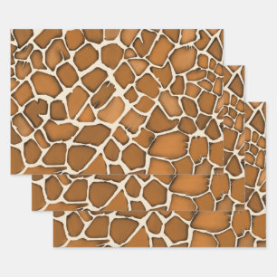 Giraffe Fur Patterned Print  Wrapping Paper Sheet