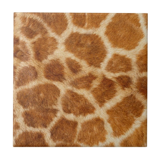 Giraffe Fur Print Ceramic Tile (Front)