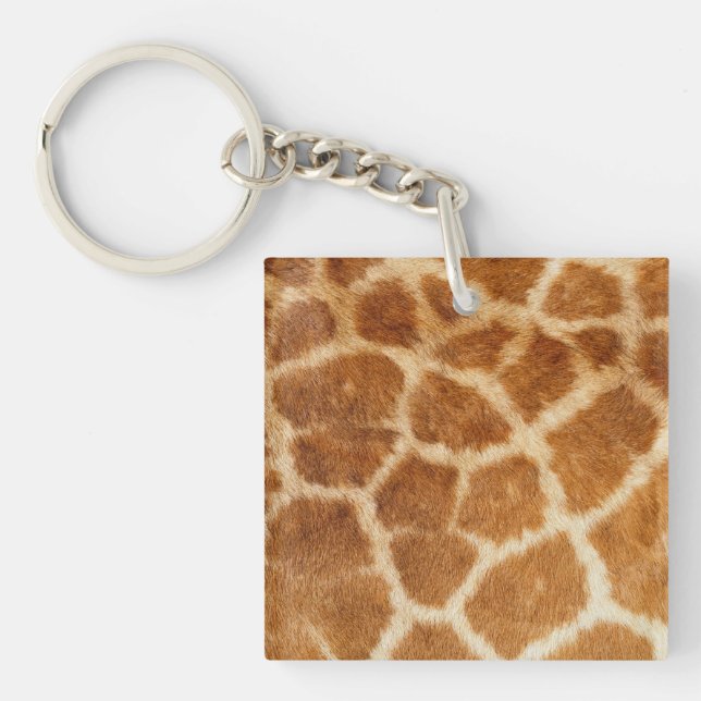Giraffe Fur Print Key Ring (Front)