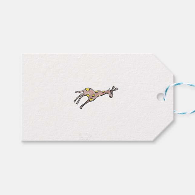 Giraffe  gift tags (Front (Horizontal))