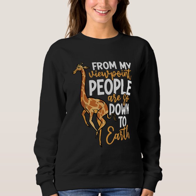 Giraffe  Giraff Zoo Animal  Cool Giraffe Print Sweatshirt (Front)
