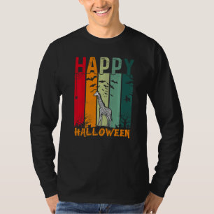 Giraffe Girls Boys Retro Style Halloween Dinner P T-Shirt