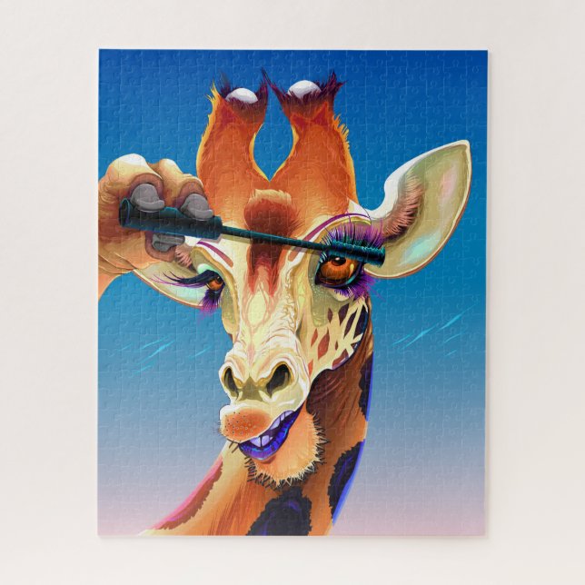 Giraffe Glamour Girl Jigsaw Puzzle (Vertical)