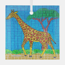 Giraffe - Glass Ornament