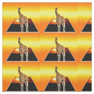 Giraffe Golden Sunshine Popout Art Effect, Fabric
