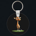 Giraffe Golf  Key Ring<br><div class="desc">Giraffe Golf</div>