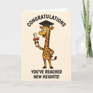 Giraffe Graduation Personalised Card
